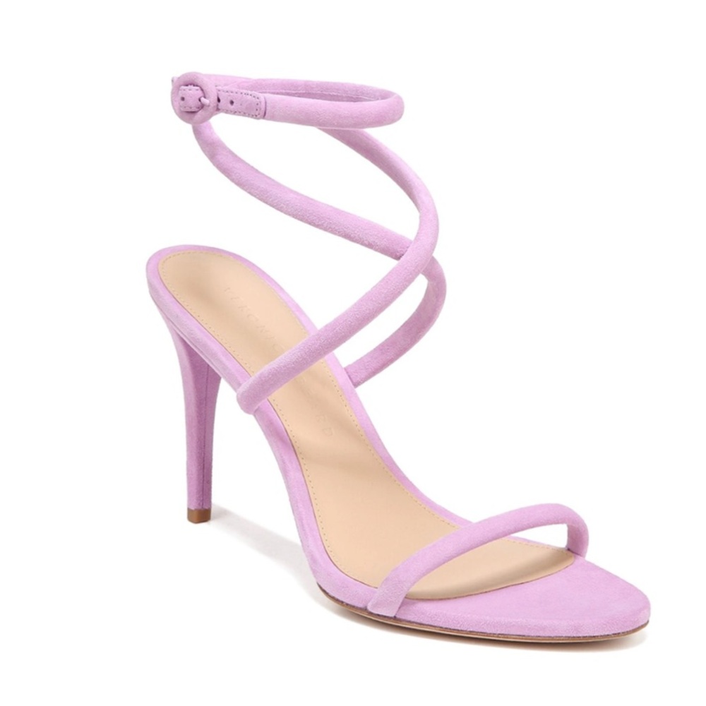 Veronica Beard Marceline Strappy Heeled Sandals Orchid